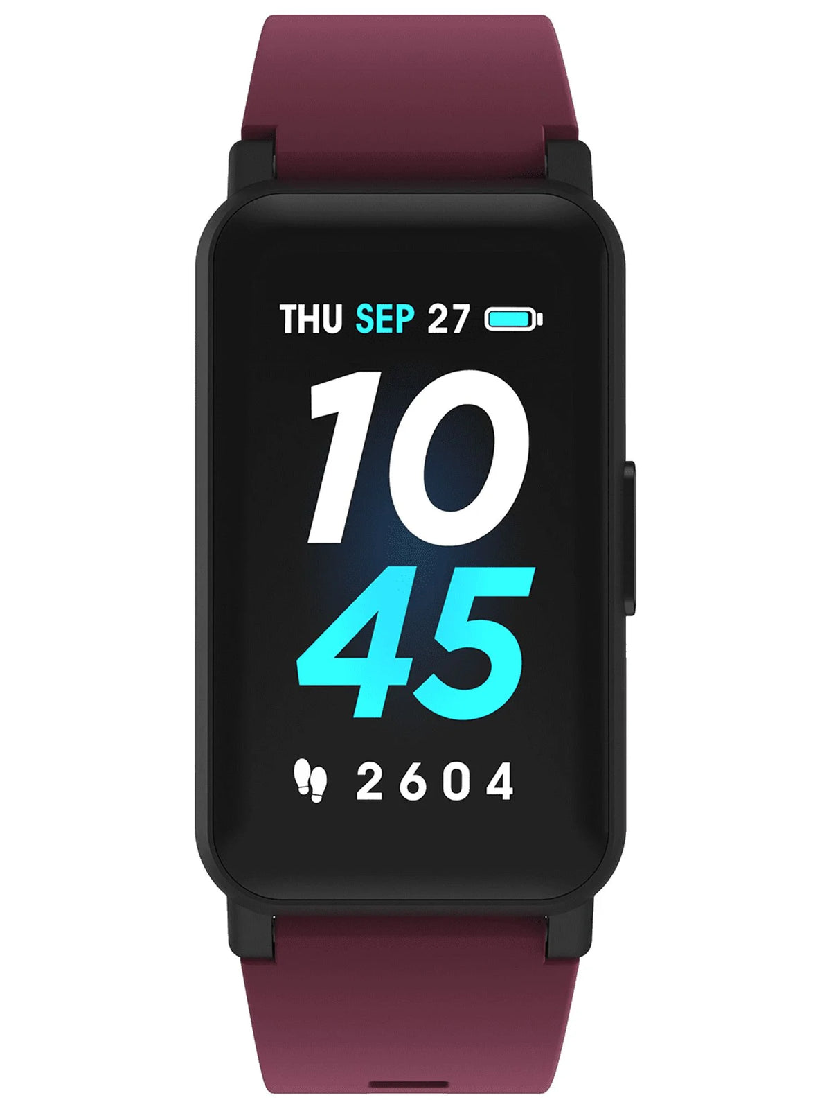 Active 3 Unisex Adult Smartwatch Fitness Tracker, Merlot, Silicone Strap