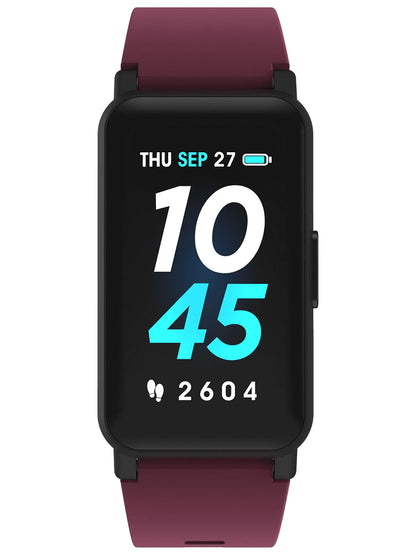Active 3 Unisex Adult Smartwatch Fitness Tracker, Merlot, Silicone Strap