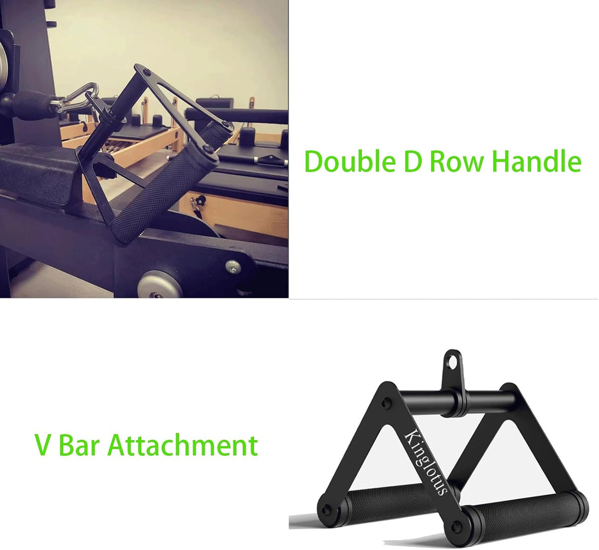 Cable Machine Attachments Set, Home Gym Accessories with 39" LAT Pull down Bar, Straight Bar, V-Shaped Bar, Tricep Rope, Double D Handles, Weight Workout Equipment for Strength Training